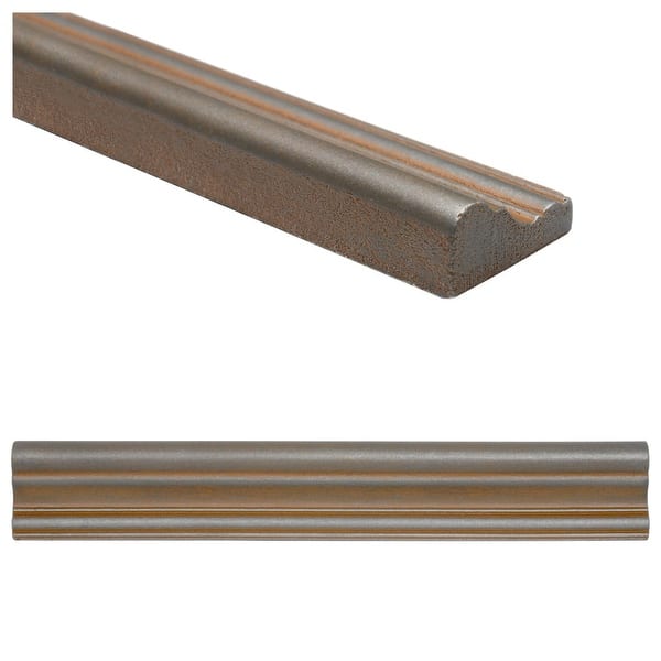 Trendy Metal Chair Rail Pewter 2"x12" ( Set of 5) Bed Bath & Beyond